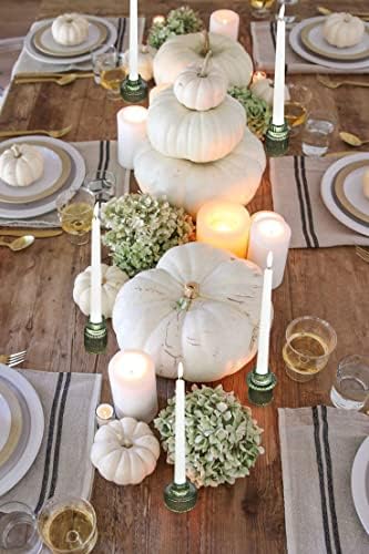 Vixdonos Taper Glass Candlestick Holders Tealight Candle Holders for Table Centerpieces, Wedding Decor and Dinner Party (3 Pcs, Green) - Image 5