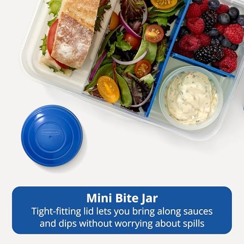Rubbermaid Pack & Go 1.48 L Bento Create, 2-Pack, Meal Prep Containers with Compartments and Dividers - Image 4