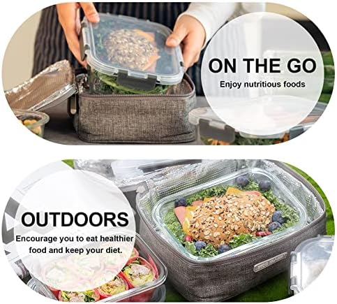 coccot Glass Food Storage Containers with Lids Airtight, Glass Meal Prep Containers for Lunch Food, Container Set, Easy to Open& Close/Microwave,Oven,Freezer,Dishwasher Safe/Leak-Proof（20 Pieces） - Image 7