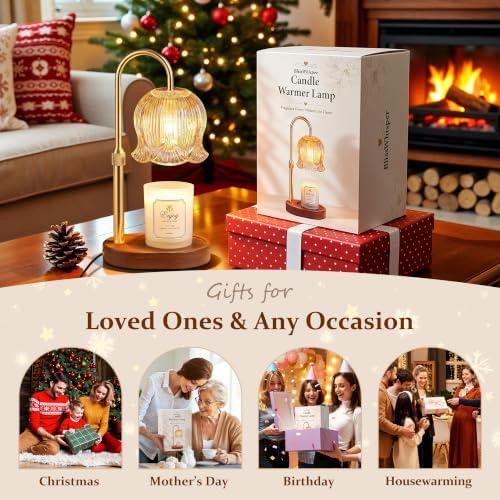 Candle Warmer Lamp with Timer, Adjustable Height, Golden - Image 7
