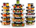 Razab 40 PC Borosilicate Glass Food Storage Containers with Airtight Lids by RazabHomeGoods