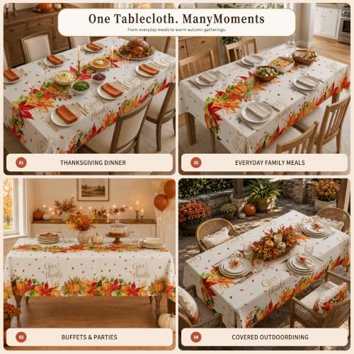 Rectangle Table Cloth, 100% Waterproof Vinyl Tablecloth, 54" x 84" - Image 6