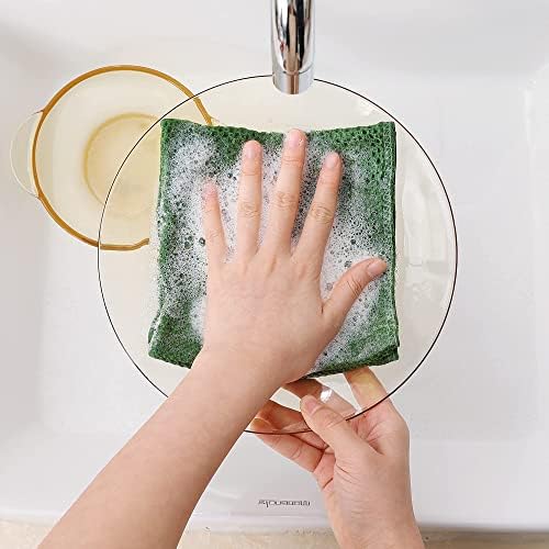 Homaxy 100% Cotton Waffle Weave Kitchen Dish Cloths 18-Pack, Grass Green - Image 4