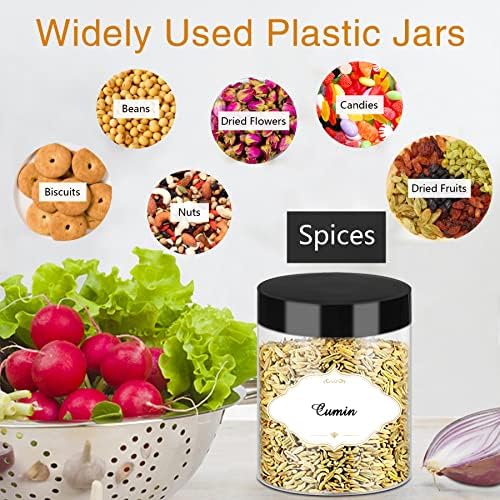 PeacePeo 8 OZ Plastic Jars with Lids, 48 Pcs Slime Storage Containers - Image 4