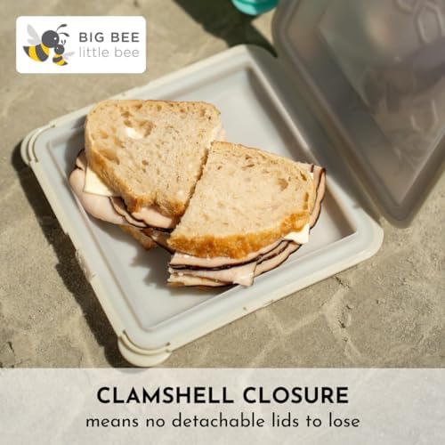 Big Bee, Little Bee SoftShell Reusable Silicone Food Storage Container - Clamshell Snap-Close Design, No Lost Lids, Easy to Clean, Compact for Travel, Meal Prep, Microwave Freezer and Dishwasher Safe - Image 4
