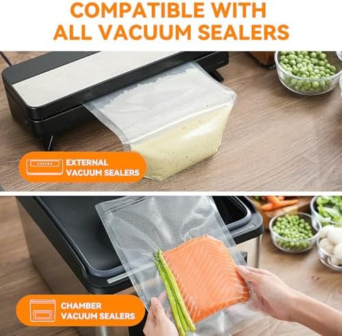 Wevac Vacuum Sealer Bags, Multiple Sizes, 200Pack Precut Bags, 6 Vac Rolls - Image 3