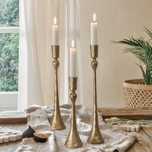 Vintage Cast Iron Taper Candle Holder - Set of 3 Decorative Candle Stand - Image 7