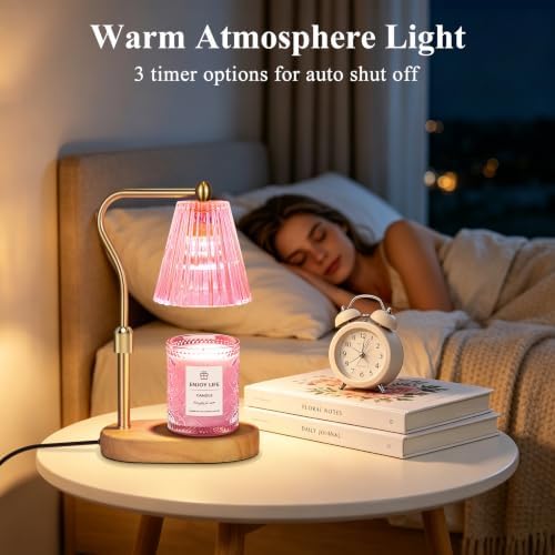 seenlast Pick Candle Warmer Lamp with Timer Dimmer Adjustable Height,Mothers Day Gifts,Electric Wax Warmer Vintage Home Decor for Scented Jar Candles,Birthday Gifts for Women - Image 3