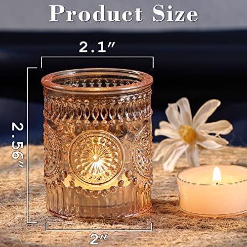 Gold Votive Candle Holders Set of 36- Glass Candle Holders Bulk - Image 2