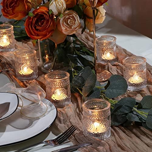 DEVI 24 Pcs Clear Glass Votive Candle Holders, Tealight Holders - Image 3