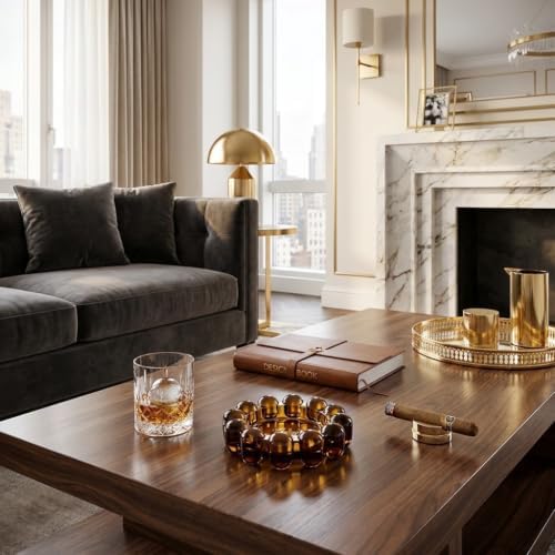 khtumeware Amber Bubble Glass Candle Dish – Modern Clear Glass Candle Holder for Tealights & Diffusers, Decorative Tray for Home & Tabletop Decor（2 Pack） - Image 5