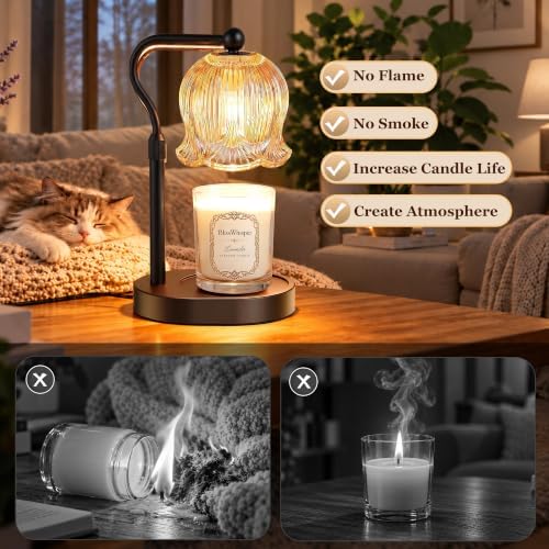 Candle Warmer Lamp with Timer, Adjustable and Dimmable, Black - Image 4