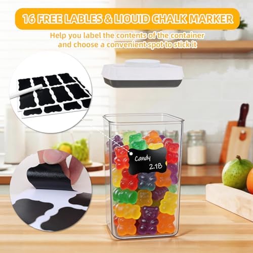Pop Push Button Airtight Food Storage Containers with Lids - Image 5