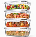 GEHE 4 Pack 52 oz Large Glass Food Storage Containers with Lids - Glass Meal Prep Containers For Baking, Storing, Airtight Lunch Container, Freezer, Dishwasher, Microwave and Oven Safe, BPA Free by GEHE
