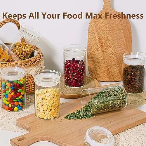 ZENS 15oz Airtight Glass Jars Set of 3, Small Food Container Spice Jars - Image 3