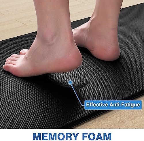 StepRite Kitchen Mats for Floor, 2-Piece Anti-Fatigue Kitchen Rugs, Black - Image 7