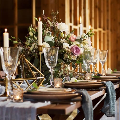 24 Pack Clear Glass Votive Candle Holders, Vintage Candle Holder for Floating Candle, Tealight Candle Holder for Table Centerpieces Home Bridal Shower Birthday Christmas Wedding Party Table Decoration - Image 6