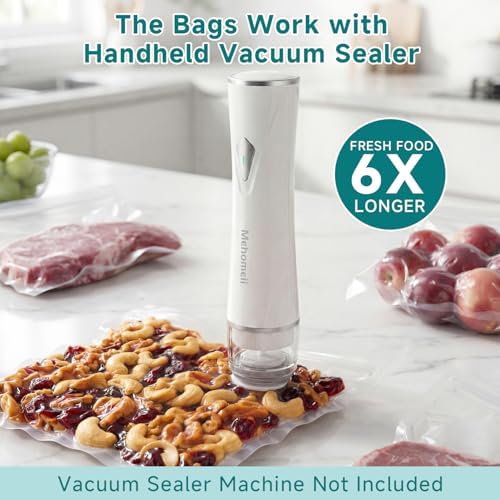 Mehomeli Reusable Vacuum Sealer Bags, 30 Small Bags, 8.66 × 8.26in - Image 3