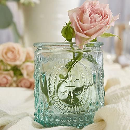 Kate Aspen Vintage Blue Glass Tealight & Votive Candle Holders (Set of 8), Farmhouse Decor, Room Decoration, Shelf Decor - Image 2