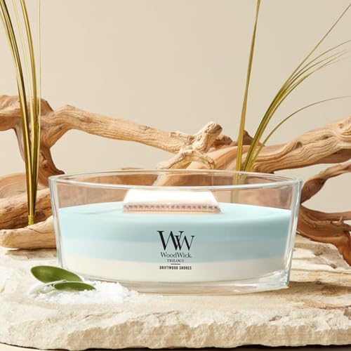 WoodWick Driftwood Shores Tri-Scented Candle, Crackling Wick, 16oz - Image 2