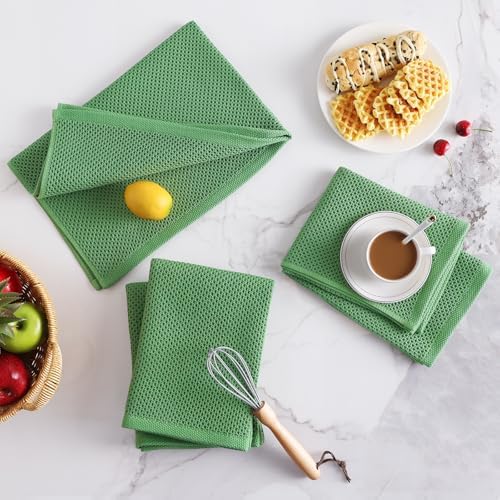 Homaxy 100% Cotton Oversized Waffle Weave Kitchen Towels 8-Pack - Image 7