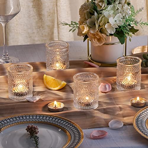 Clear Votive Candle Holders Set of 24- Glass Tea Light Candle Holders Bulk - Image 5