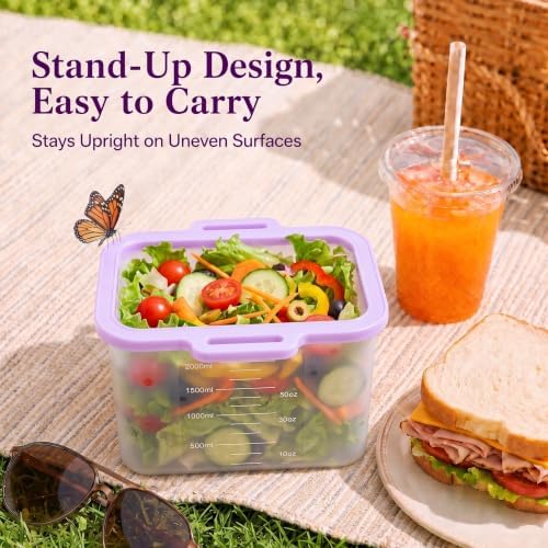 JOCXSPI 2 Pack 68 oz Magnetic Seal Reusable Silicone Food Storage Bags - Image 6
