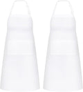NLUS 2 Pack White Aprons with 2 Pockets by NLUS