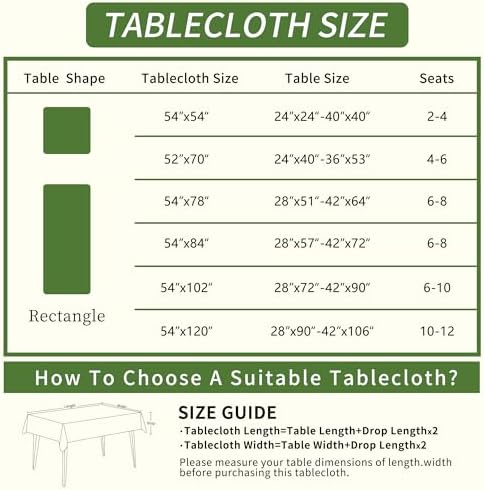 Square Table Cloth,100% Waterproof Tablecloth Oil Proof Spill Proof Vinyl Table Cloth, Wipe Clean Plastic Table Cover for Dining, Camping, Indoor and Outdoor 54" x 54",Flower - Image 4