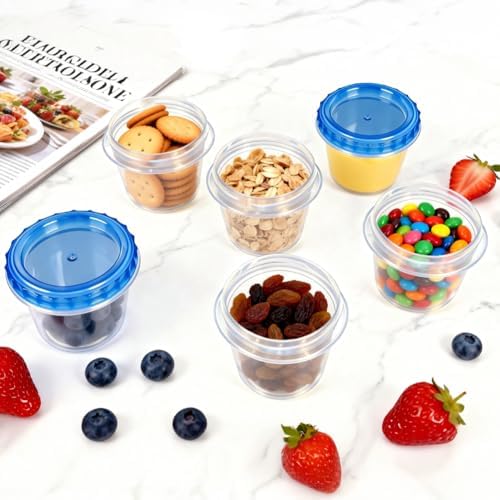 12 Pack 4 oz Plastic Containers with Twist Lids, Small Food Containers - Image 6