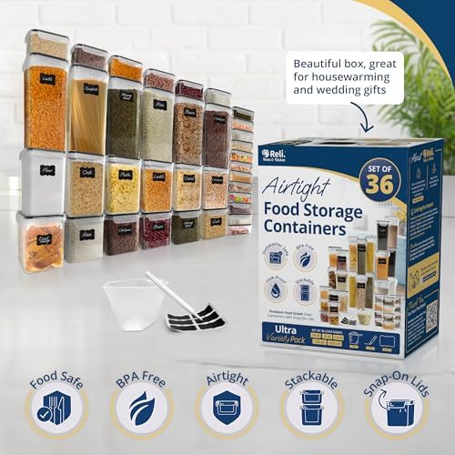 Reli. Pantry Organizers and Storage (36 Sets) Food Containers with Lids - Image 4