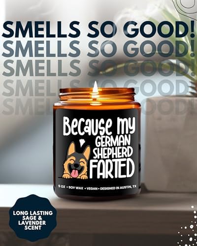 Funny German Shepherd Candle, German Shepherd Gifts for Women, Unique Funny Dog-Themed Gift Ideas, Best Present for Pet Lovers, Perfect Presents for Dog Mom & Dad, Birthday, Christmas, Gift-Ready - Image 5