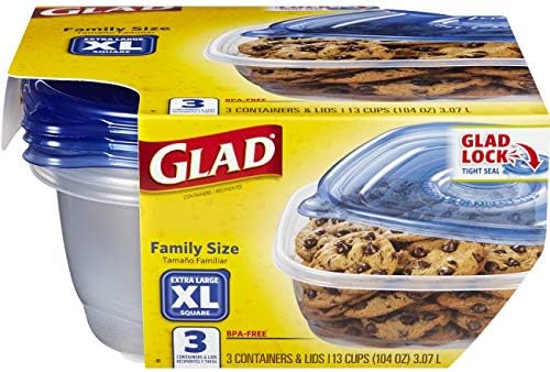 Glad Food Storage Containers - Family Sized Container - 104 Ounces - 3 Containers - Image 7