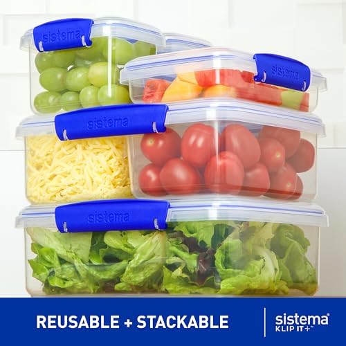 Sistema KLIP IT Large 5L Food Storage Container, Airtight & Stackable, Dishwasher, Freezer, & Microwave-Safe, BPA-Free - Image 3