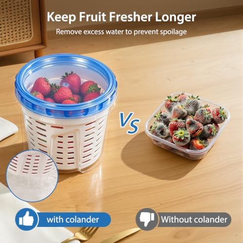 3 Pack 24oz Freezer Storage Containers, Fruit Storage Containers for Lunch - Image 3