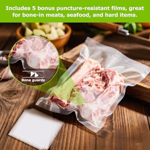 Bonsenkitchen Precut Vacuum Sealer Bags 100 Count, 8 in x 12 in Quart Size - Image 5