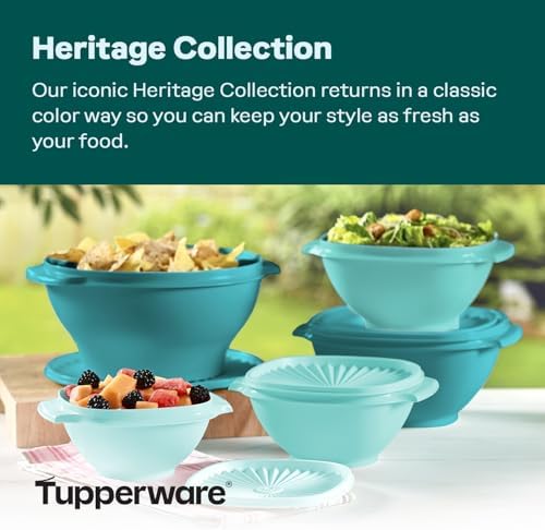 Tupperware Heritage 10-Piece Vintage Green Set (5 Bowls, 5 Lids) - Image 2