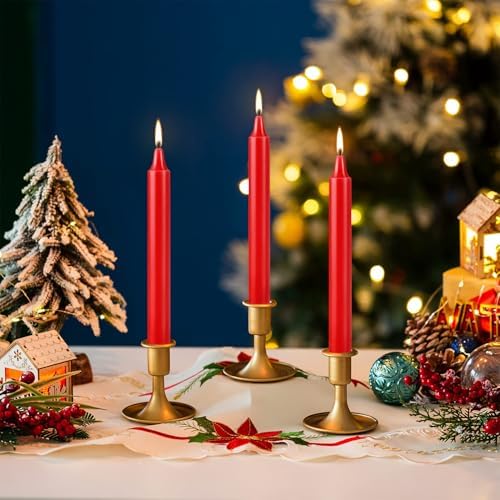 YOROXRG Set of 20 Red Candles –Spell Chime Candles for Christmas,Household, Wedding, Rituals, Prayer, Birthdays, Meditation, Altar,Party and Home Décor Candlesticks - 4 Inch Tall, Unscented (Red) - Image 4