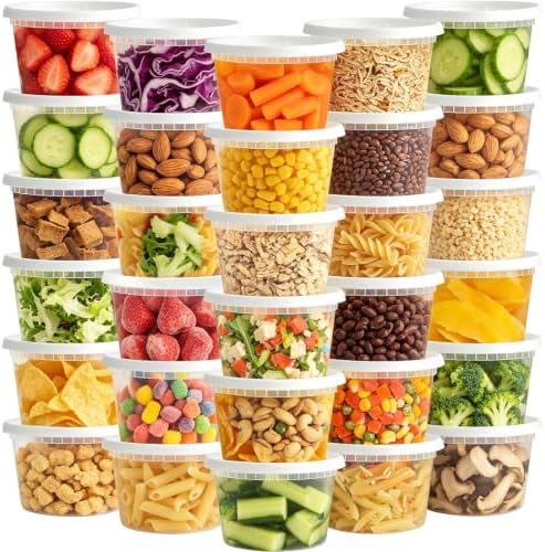 Clawsoff 50 Sets 16oz Deli Containers with Lids Plastic Food Storage by BuyNow