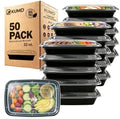 KUMD 50-Pack (100 Pieces) 32 oz Meal Prep Containers Reusable with Lids by KUMDHome