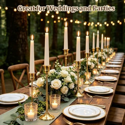 24Pcs Gold Taper Candle Holders, Vintage Centerpieces Candlestick Holder - Image 6