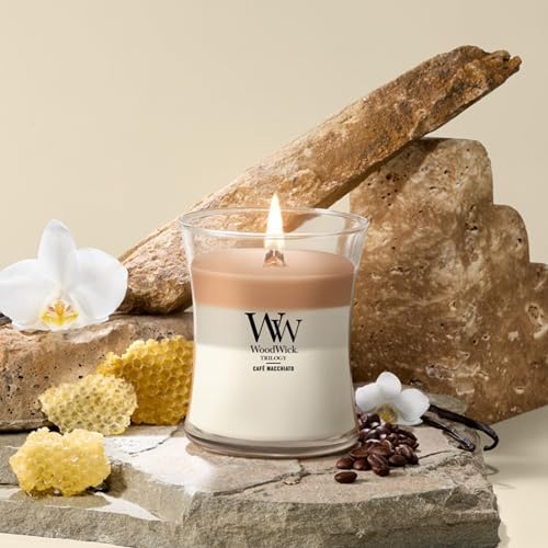 WoodWick Café Macchiato Trilogy Tri-Scented Candle, Crackling Wick, 9.7oz - Image 2