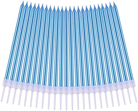 PHD CAKE 36-Count Blue Long Thin Metallic Birthday Candles, Cake Candles, Birthday Parties, Wedding Decorations, Party Candles, Cake Decorations - Image 4