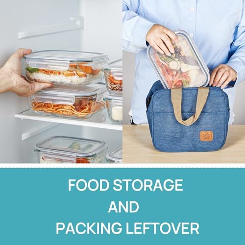 Vtopmart Glass Food Storage Containers, 35oz + 12.5oz with Lids - Image 5