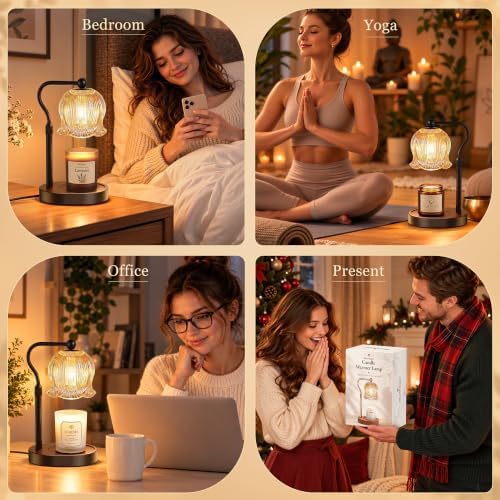 Candle Warmer Lamp with Timer, Adjustable and Dimmable, Black - Image 7