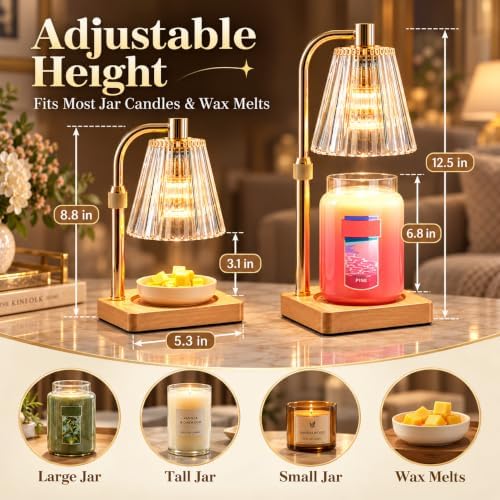 Marycele Candle Warmer Lamp with Timer Birthday Gifts for Women Home Decor - Image 2