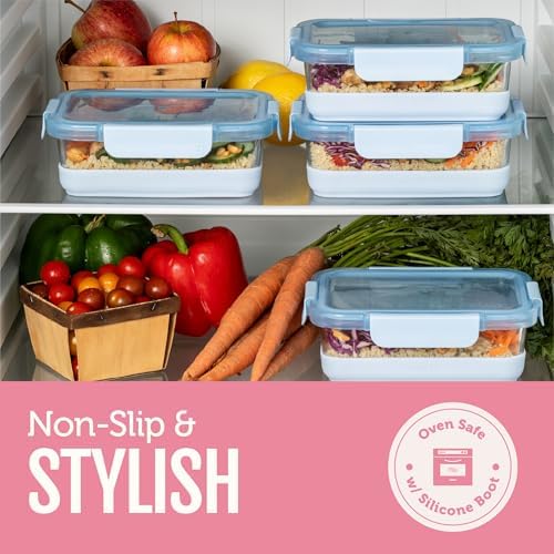 Ello Duraglass Refresh 3.4 Cup Meal Prep Containers, 10 Pc, Dusk Delight, (Pack of 2) - Image 6