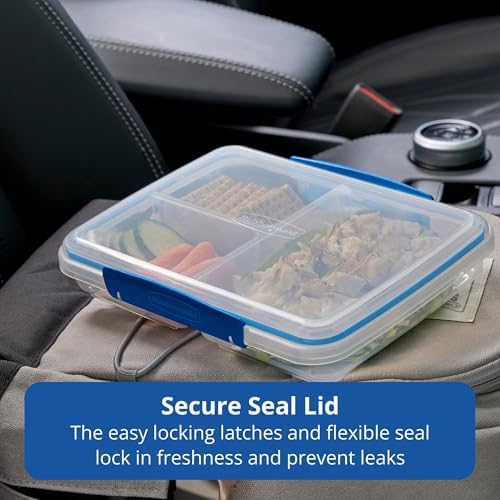 Rubbermaid Pack & Go Set with Two 350 mL Containers and Two 820 mL Containers, Divided Compartments, Meal Prep Containers with Secure Seal Lids - Image 2
