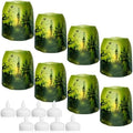 MODGY Luminary Lanterns Candle Holder Decorative Indoor Outdoor Decor, Lanterns for Wedding Centerpiece Decoration Outside Patio, with Flameless Floating LED Candles, Frankencastle Pack of 2 by MODGY