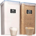 2 PC (8.5L / 287 Oz) Extra Large Pantry Flour Sugar Storage Containers Set by WhiteFeather